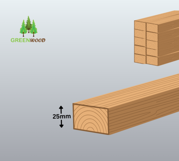 White wood 25mm Bundle (Pertal)